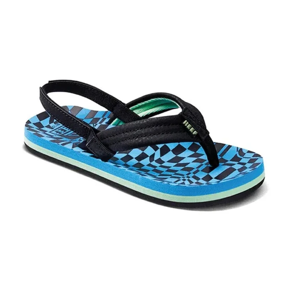 Reef Little Ahi CJ2087 Flip Flop Toddler Swell Checkers Slip On Sandals JOBB2084